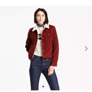 Levi’s orange tab Sherpa trucker jacket.